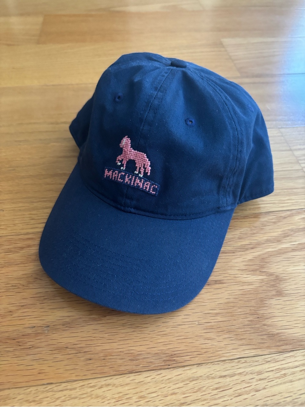 Mackinac Pink Pony Needlepoint Hat